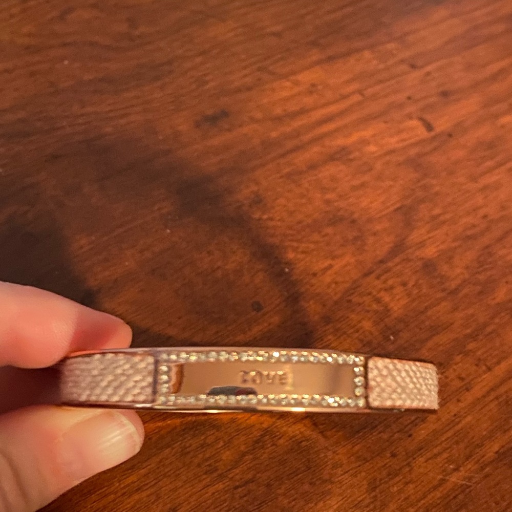 Kate Spade rose gold and pink bangle
